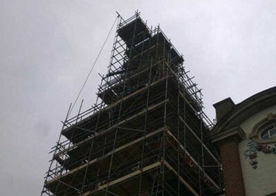 Scaffolding on building